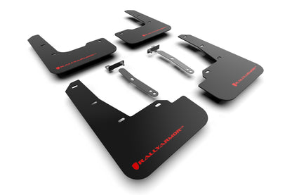 Rally Armor UR Mud Flap Kit MF79-UR-BLK/RD for 2022–2023 Hyundai Elantra N and N Line – Black with Red Logo