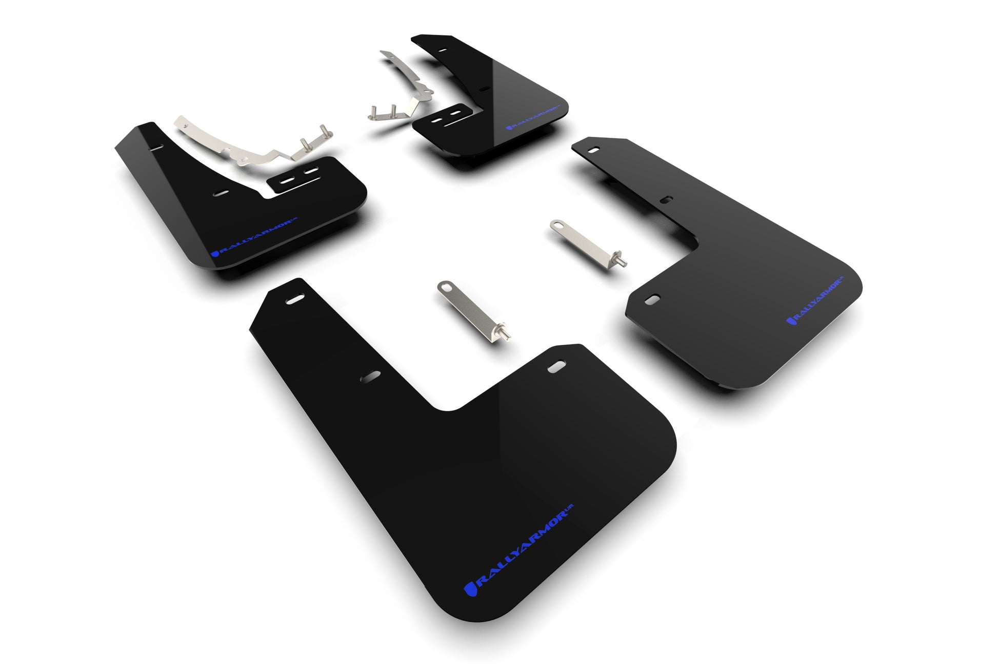 Rally Armor MF80-UR-BLK/BL UR Mud Flap Kit for 2022–2025 VW MK8 Golf GTI & Golf R – Black with Blue Logo