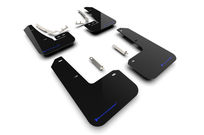 Rally Armor MF80-UR-BLK/BL UR Mud Flap Kit for 2022–2025 VW MK8 Golf GTI & Golf R – Black with Blue Logo