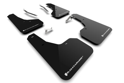 Rally Armor UR Mud Flap Kit MF82-UR-BLK/WH for 2022–2024 Subaru Forester & Wilderness – Black with White Logo