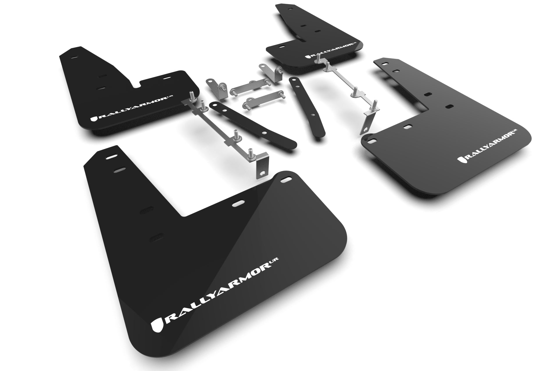 Rally Armor UR Mud Flap Kit MF89-UR-BLK/WH for 2023–2025 Toyota GR Corolla – Black with White Logo