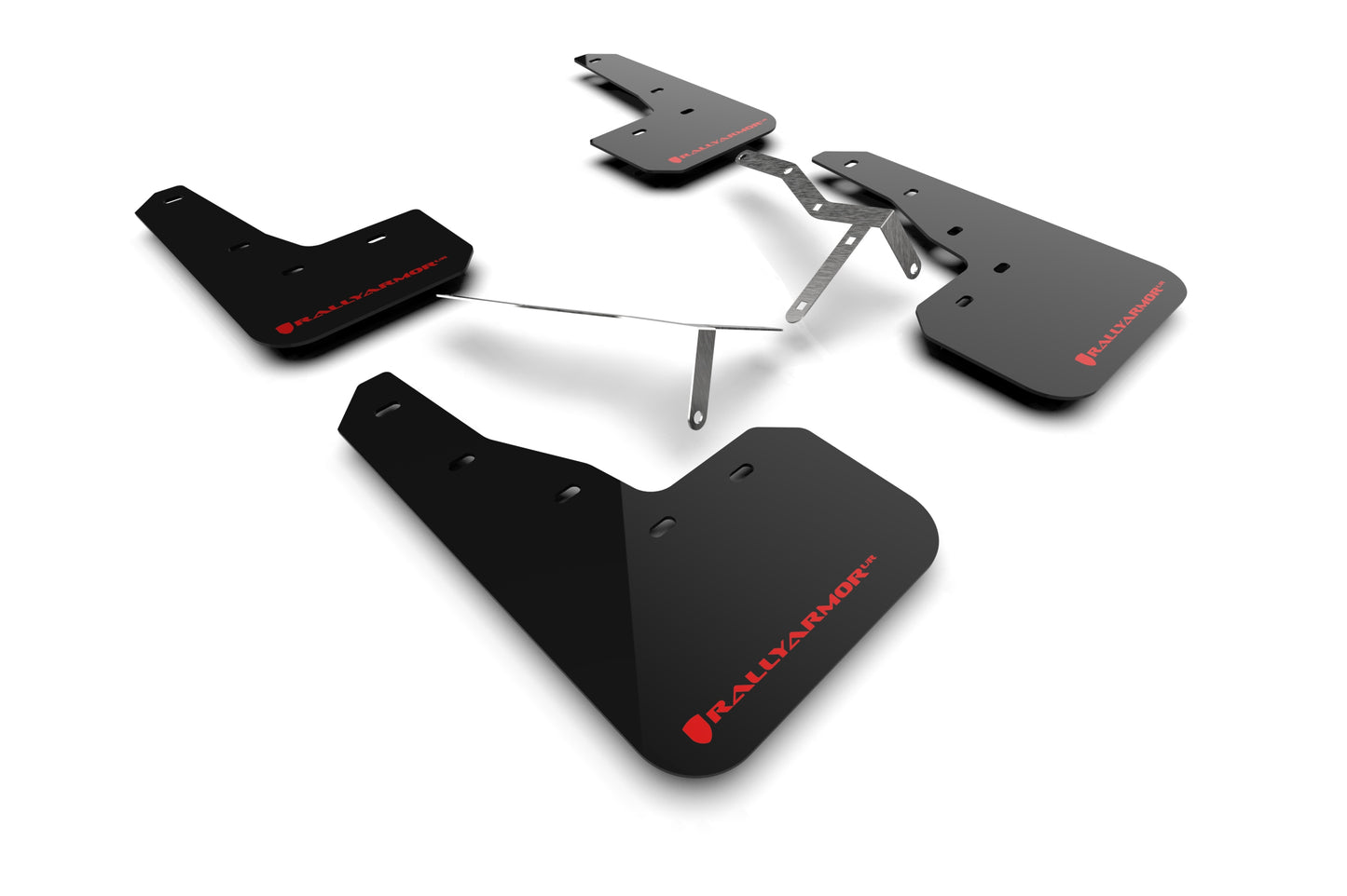 Rally Armor MF90-UR-BLK/RD UR Mud Flap Kit for 2022–2025 Honda Civic, Si, and Sport – Black with Red Logo