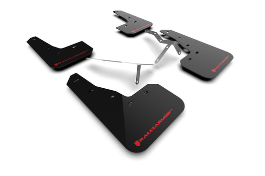 Rally Armor MF90-UR-BLK/RD UR Mud Flap Kit for 2022–2025 Honda Civic, Si, and Sport – Black with Red Logo