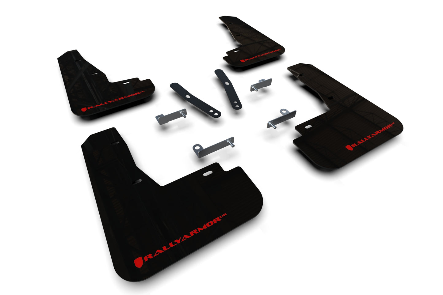 Rally Armor MF91-UR-BLK-RD UR Mud Flap Kit for 2022–2025 Kia EV6 – Black with Red Logo
