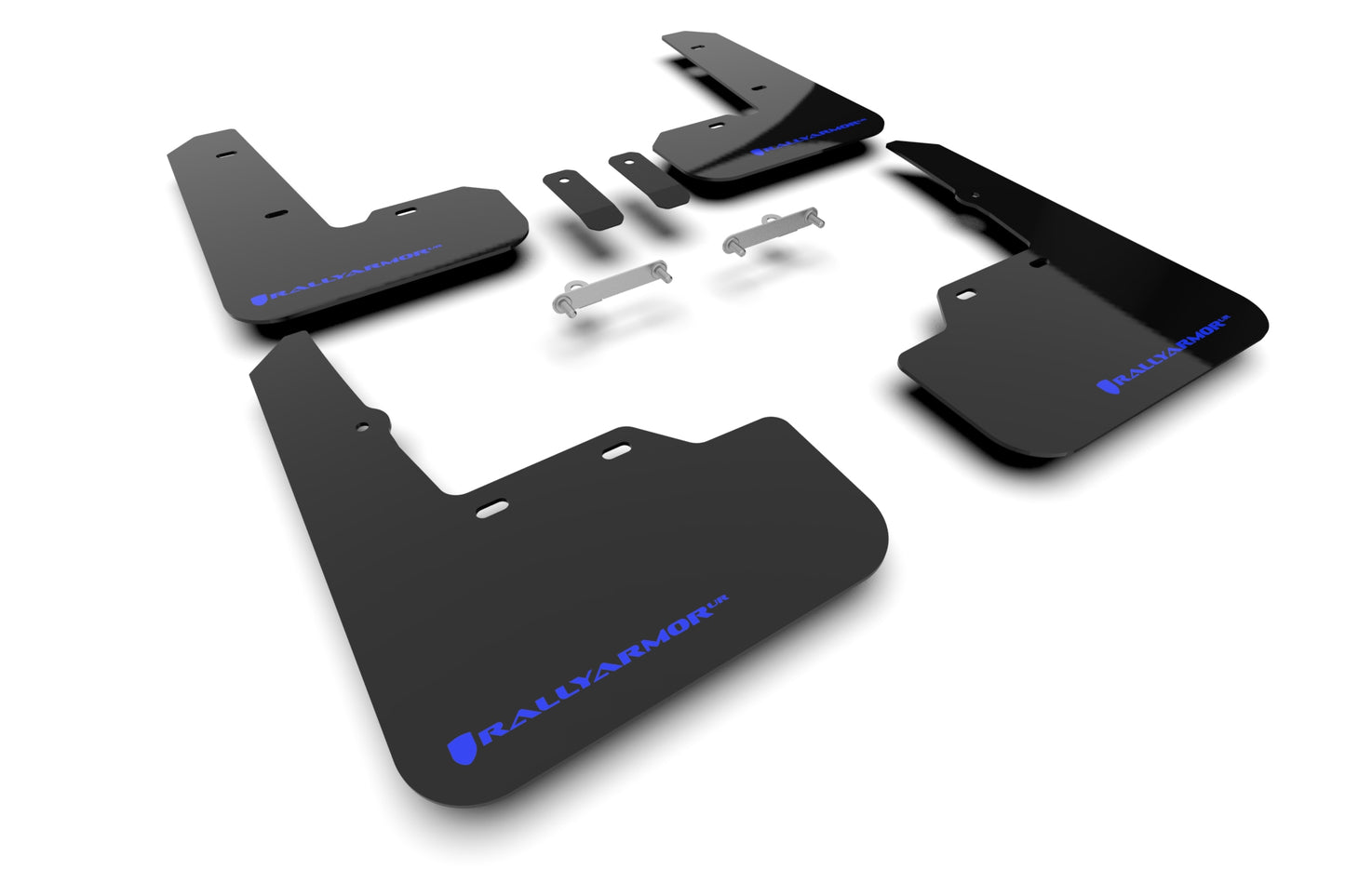 Rally Armor UR Mud Flap Kit MF92-UR-BLK/BL for 2022–2025 Subaru WRX – Black with Blue Logo