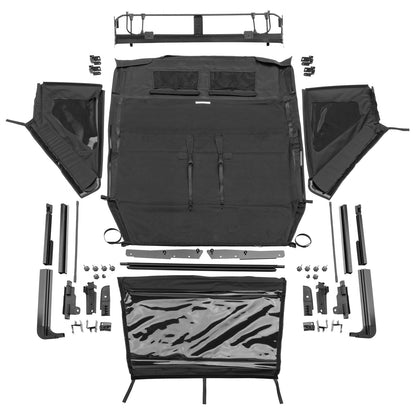 Rampage TrailView Frameless Soft Top with Tinted Windows for 2018-2025 Jeep Wrangler JL - 139435