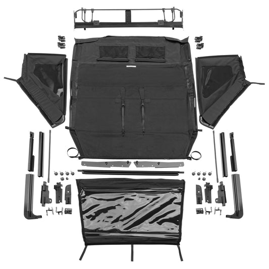 Rampage TrailView Frameless Soft Top with Tinted Windows for 2018-2025 Jeep Wrangler JL - 139435