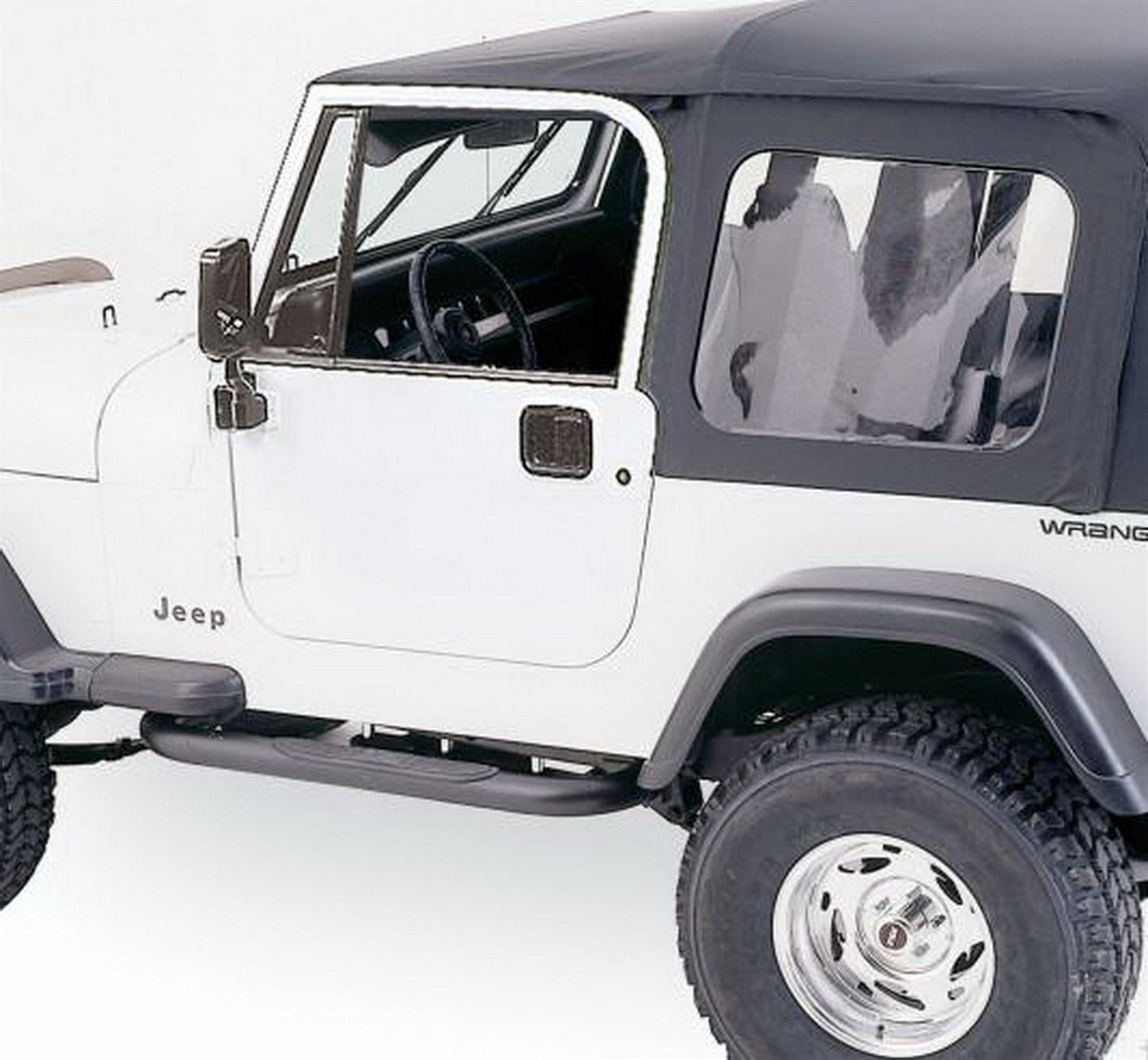 Rampage Complete Soft Top Kit Black Diamond for 1976-1995 Jeep CJ7 and Wrangler YJ - 68035