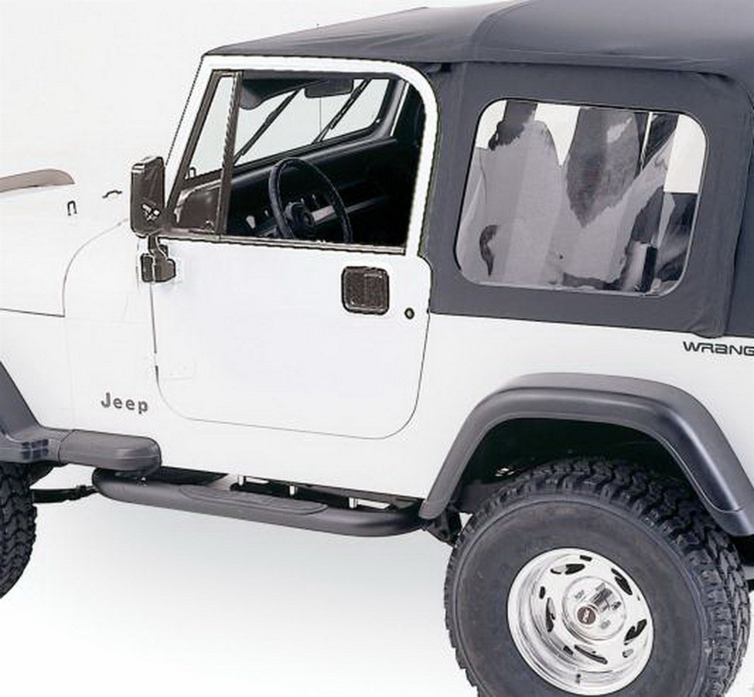 Rampage Complete Soft Top Kit Black Diamond for 1976-1995 Jeep CJ7 and Wrangler YJ - 68035