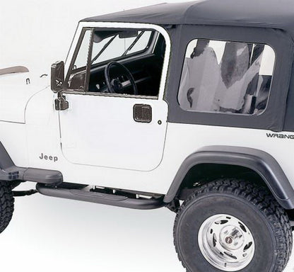 Rampage Complete Soft Top Kit Black Diamond for 1976-1995 Jeep CJ7 and Wrangler YJ - 68035