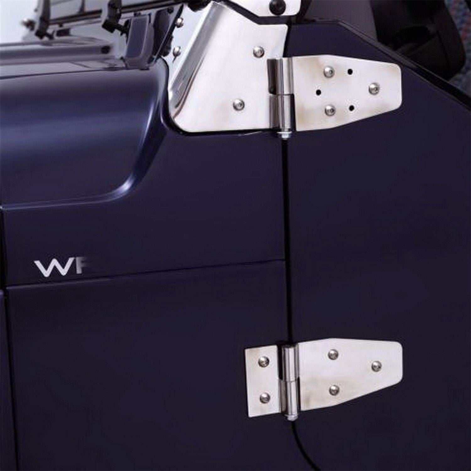 Rampage Lower Door Hinge Brackets Stainless Pair – 7407