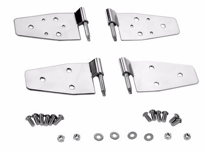 Rampage Stainless Steel Door Hinges for 1987-2006 Jeep Wrangler with Steel Half Doors - 7441