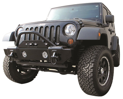 Rampage Stubby Front Recovery Bumper for 2007-2026 Jeep Wrangler JL & JK - 88509