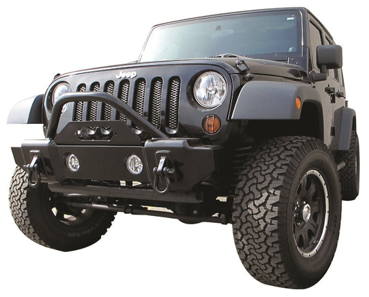 Rampage Stubby Front Recovery Bumper for 2007-2026 Jeep Wrangler JL & JK - 88509