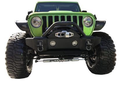 Rampage Stubby Front Recovery Bumper for 2007-2026 Jeep Wrangler JL & JK - 88509