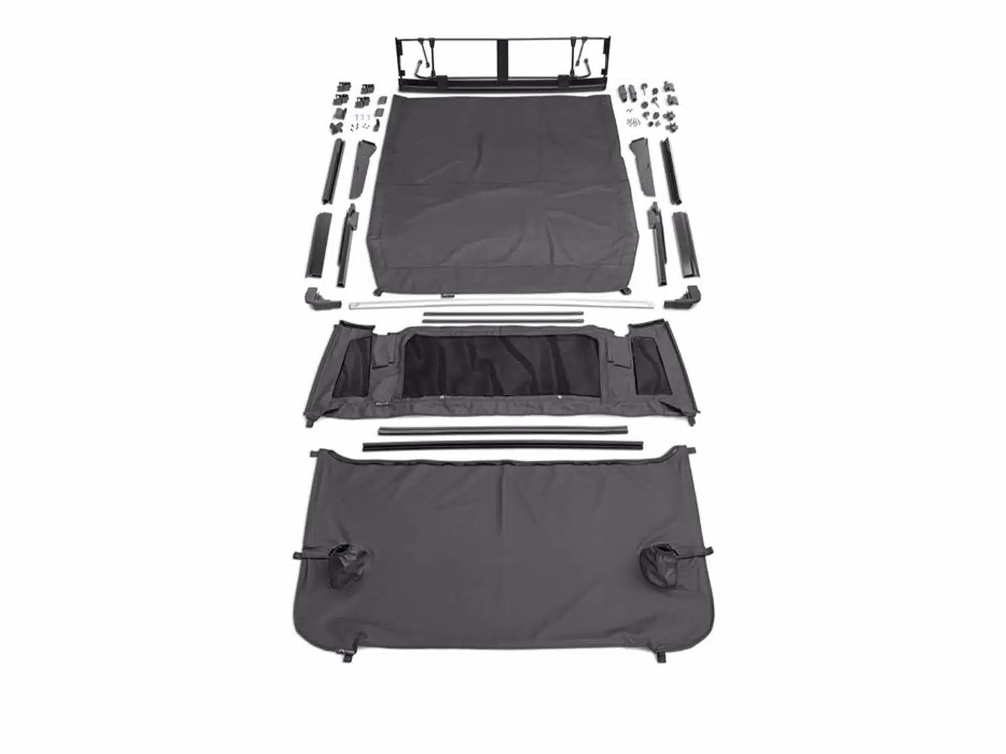 Rampage Trailview Tonneau Top for 2007-2018 Jeep Wrangler JK - 990135