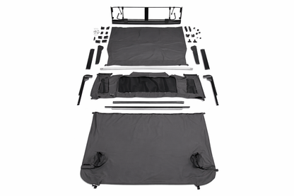 Rampage TrailView Tonneau Top Black Diamond for 2007-2018 Jeep Wrangler JK - 990235