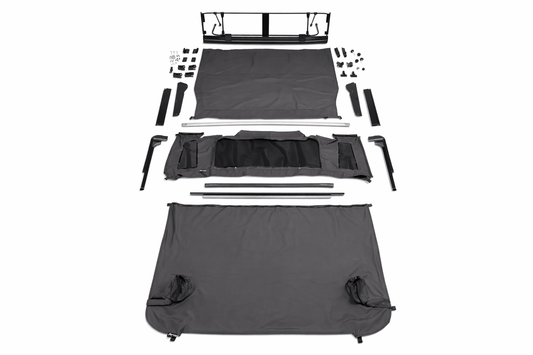 Rampage TrailView Tonneau Top Black Diamond for 2007-2018 Jeep Wrangler JK - 990235
