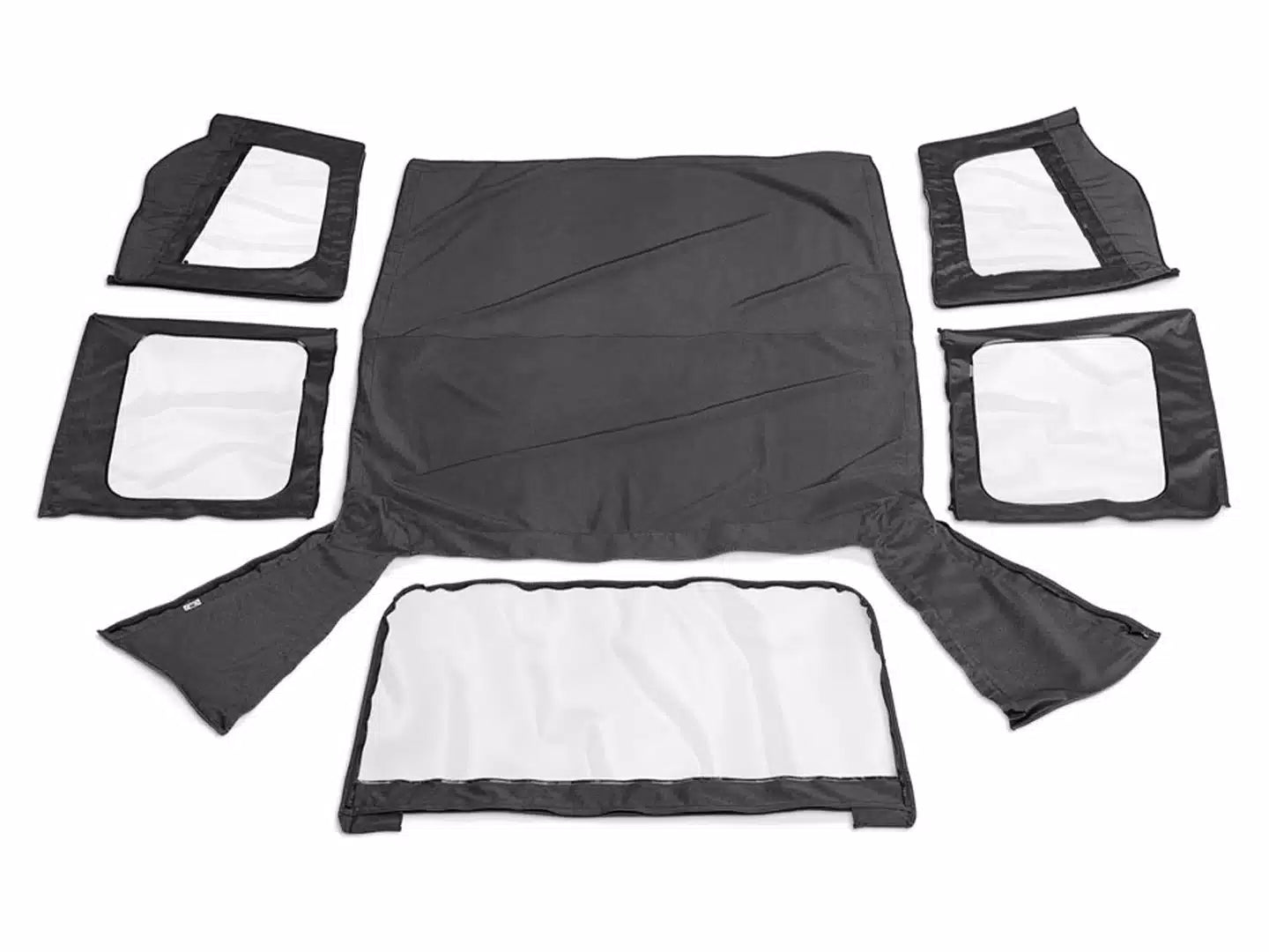 Rampage Replacement Soft Top Black Denim for 1987-1995 Jeep Wrangler YJ - 99615