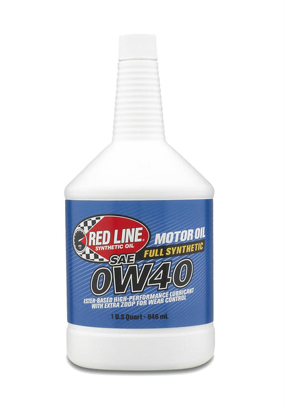 Red Line 11104 0W‑40 Full Synthetic Motor Oil – 1 Quart Red Line