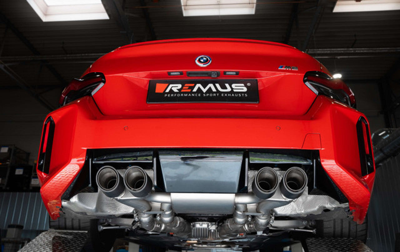 Remus 2018 BMW 3 Series G20 Sedan (w/GPF) (Excl xDrive) Axle Back Exhaust w/Blk Chrome Tail Pipe Set