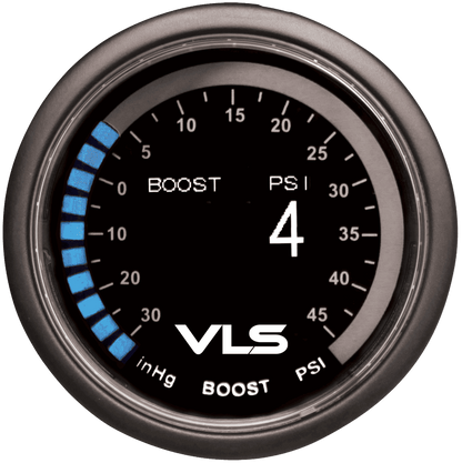Revel VLS OLED 52mm boost gauge with 30 LED outer ring and 30 inHg to 45 PSI range - 1TR1AA001R