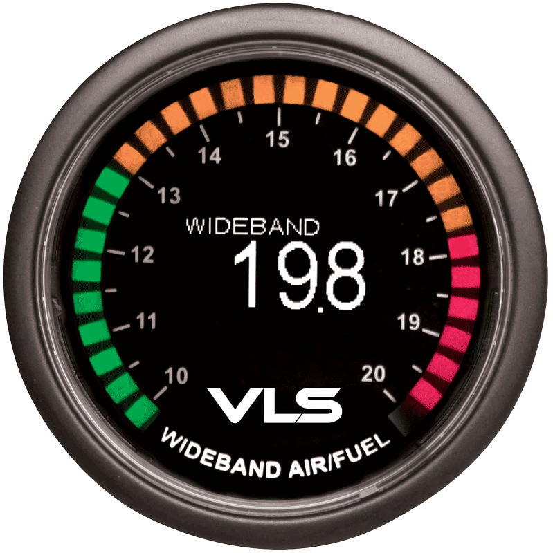Revel VLS 52mm wideband air fuel ratio OLED gauge with Bosch LSU 4.9 sensor and 30 LED ring - 1TR1AA005R