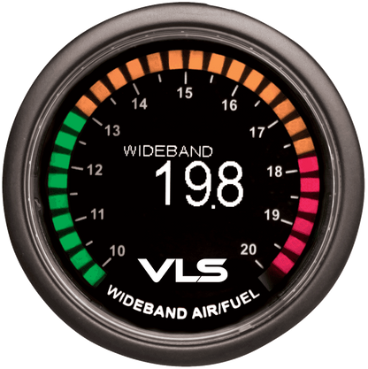 Revel VLS 52mm wideband air fuel ratio OLED gauge with Bosch LSU 4.9 sensor and 30 LED ring - 1TR1AA005R