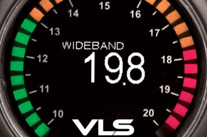 Revel VLS 52mm wideband air fuel ratio OLED gauge with Bosch LSU 4.9 sensor and 30 LED ring - 1TR1AA005R