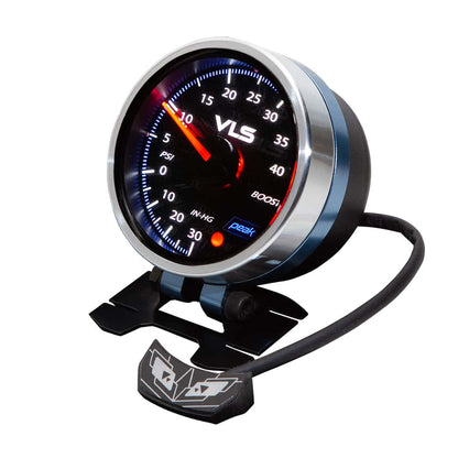 Revel VLS II 52mm boost analog gauge with 30 inHg to 45 PSI range and LED backlighting - 1TR1AB001
