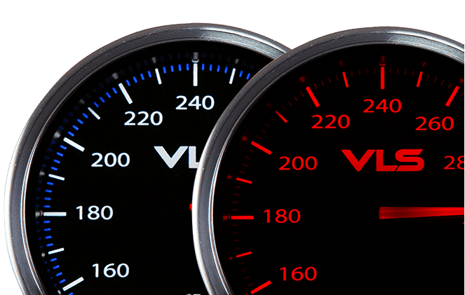 Revel VLS II 52mm boost analog gauge with 30 inHg to 45 PSI range and LED backlighting - 1TR1AB001