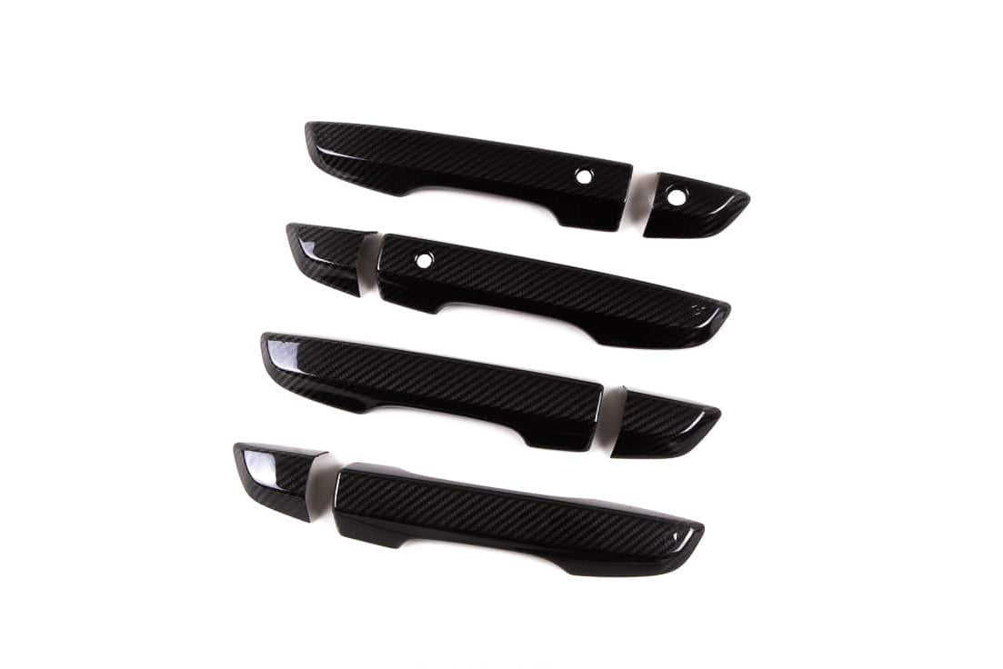 Revel GT dry carbon door handle covers gloss finish for 2016-2021 Honda Civic Sedan Hatchback and Type R FK8 - 1TR4GT0AH12