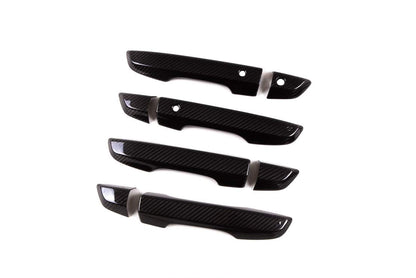 Revel GT dry carbon door handle covers gloss finish for 2016-2021 Honda Civic Sedan Hatchback and Type R FK8 - 1TR4GT0AH12