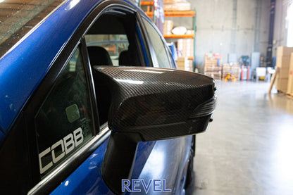 Revel GT dry carbon exterior mirror covers gloss finish for 2015-2021 Subaru WRX Limited and STI - 1TR4GT0AS23