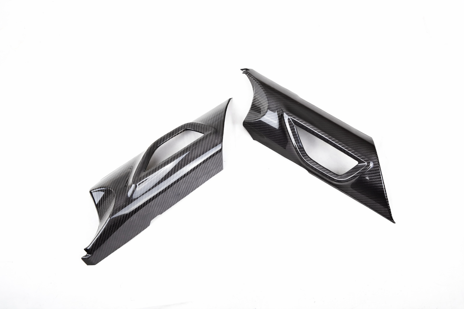 Revel GT dry carbon interior door trim covers gloss finish for 2022-2026 Toyota GR86 and Subaru BRZ - 1TR4GT0CS07