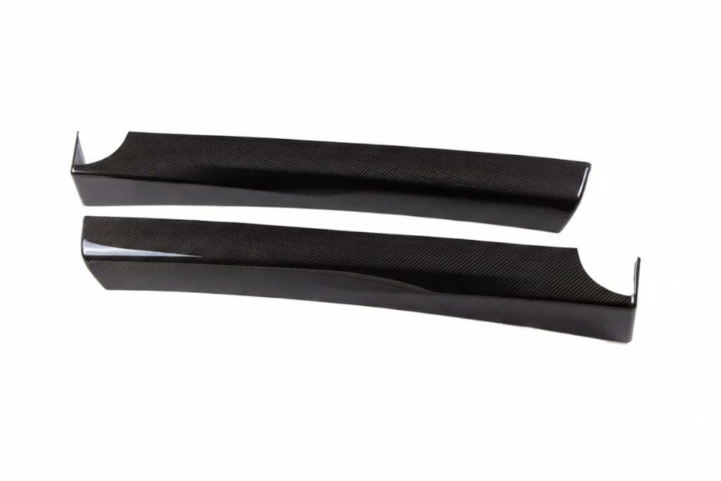 Revel GT dry carbon front door trim set gloss finish for 2017-2022 Tesla Model 3 AWD and RWD - 1TR4GT1AX03