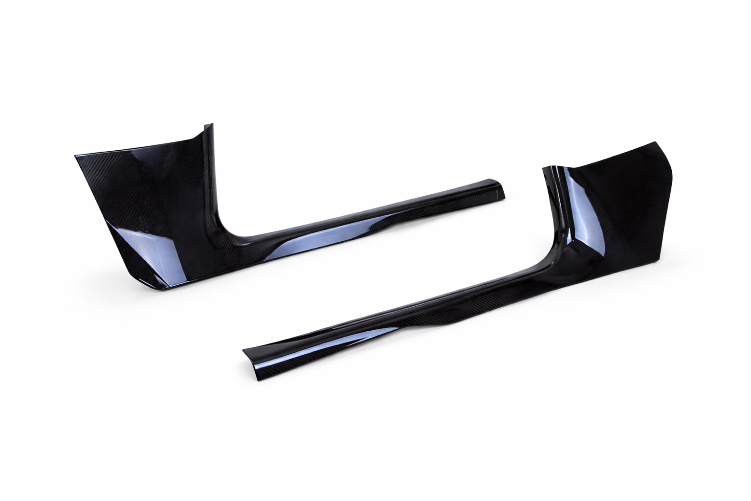 Revel GT dry carbon fiber door sill covers for 2017-2022 Tesla Model 3 AWD and RWD with gloss UV coated finish - 1TR4GT1AX04