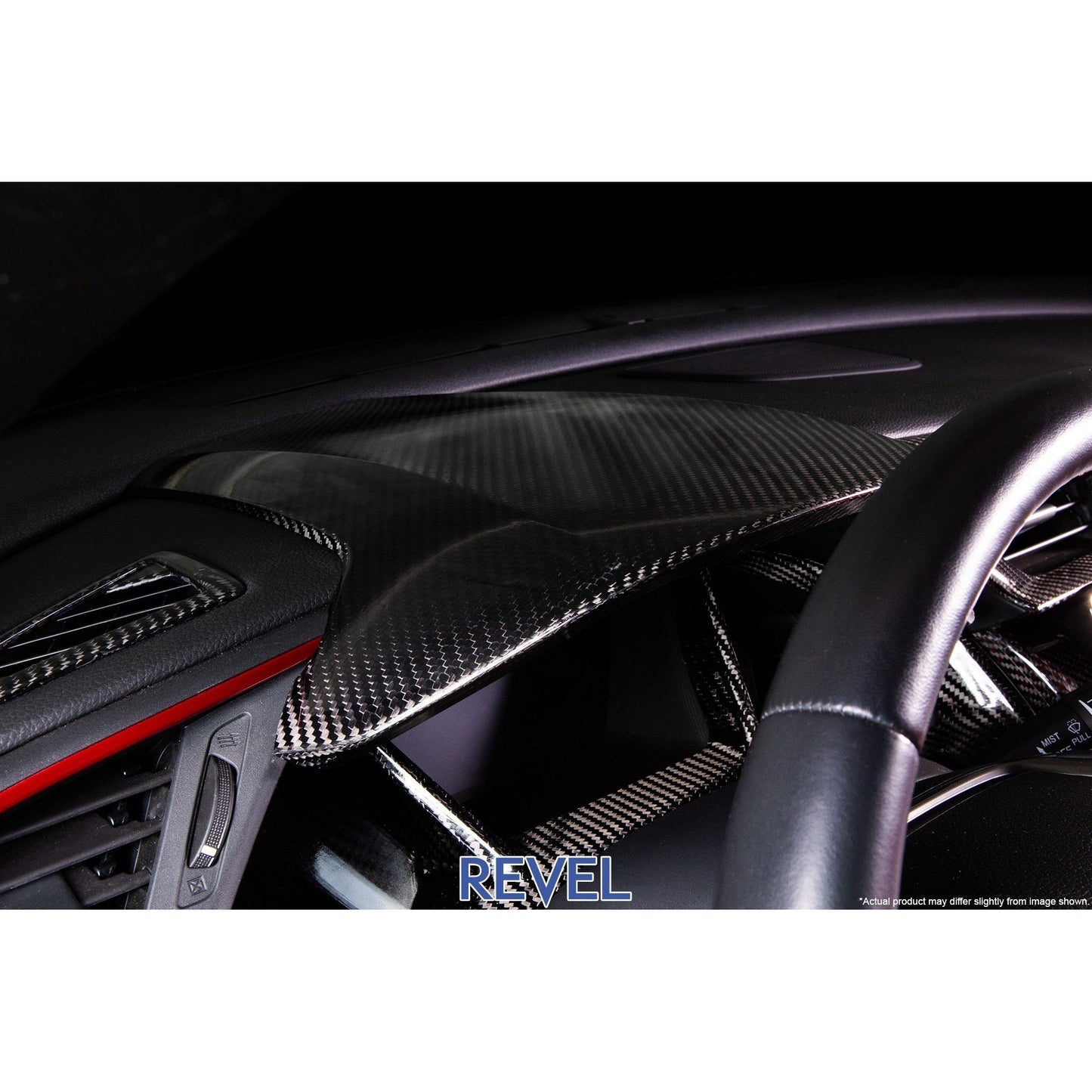 Revel 2022 Subaru WRX GT Dry Carbon Center Dash Cover w/ Alcantara Cover - 1 Piece