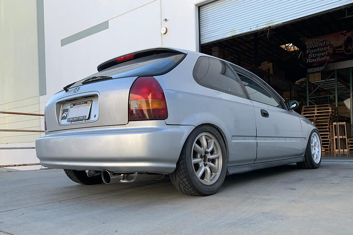 Revel Touring-S exhaust 60mm with 100mm dual wall angle cut tip for 1996-2000 Honda Civic Hatchback - T70018R