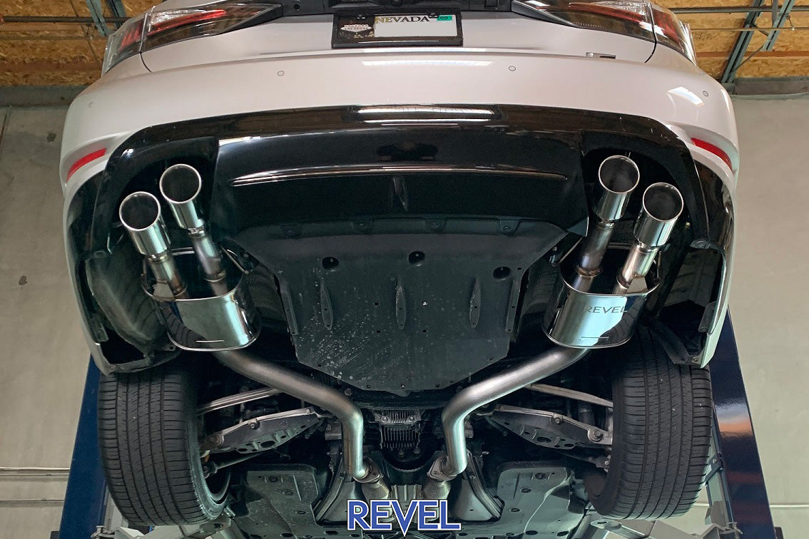 Revel Touring-S rear section dual muffler quad tip exhaust for 2016-2017 Lexus GS F - T70201AR