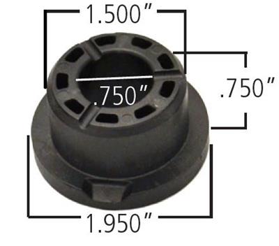 Ridetech 70010759 Delrin control arm bushing 1.5 inch x .750 inch big shoulder single