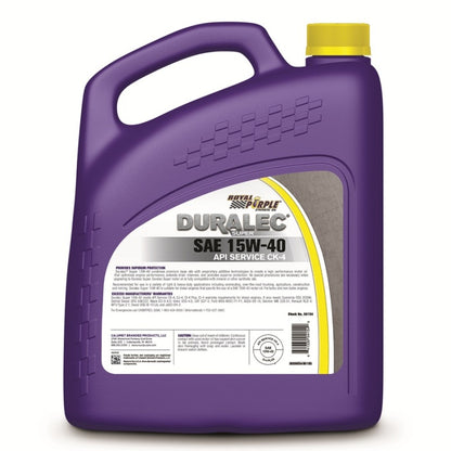 Royal Purple Duralec Super Synthetic Diesel Motor Oil 15W-40, 3 x 1-gallon case, part number 43154