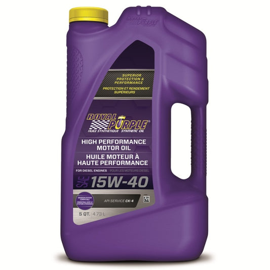 Royal Purple Duralec Super Synthetic Diesel Motor Oil 15W-40, Canadian label, 3 x 5-quart case, part number 23154
