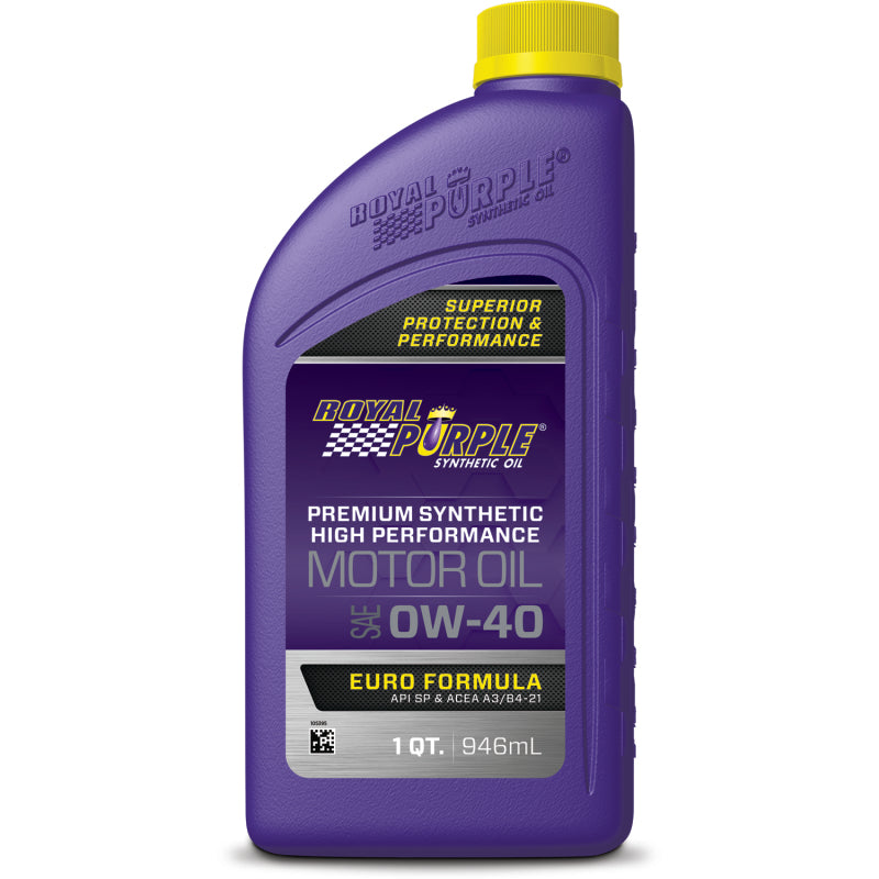 Royal Purple High Performance European Formula Synthetic Motor Oil 0W-40, 6 x 1-quart case, part number 06484