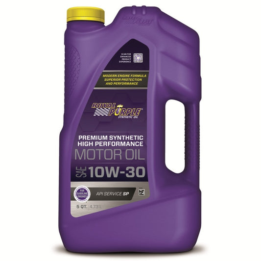 Royal Purple High Performance Synthetic Motor Oil 10W-30, 3 x 5-quart case, part number 53130