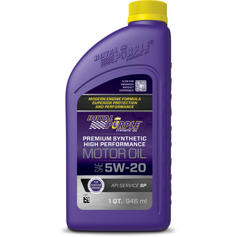 Royal Purple High Performance Synthetic Motor Oil 5W-20, 6 x 1-quart case, part number 06520