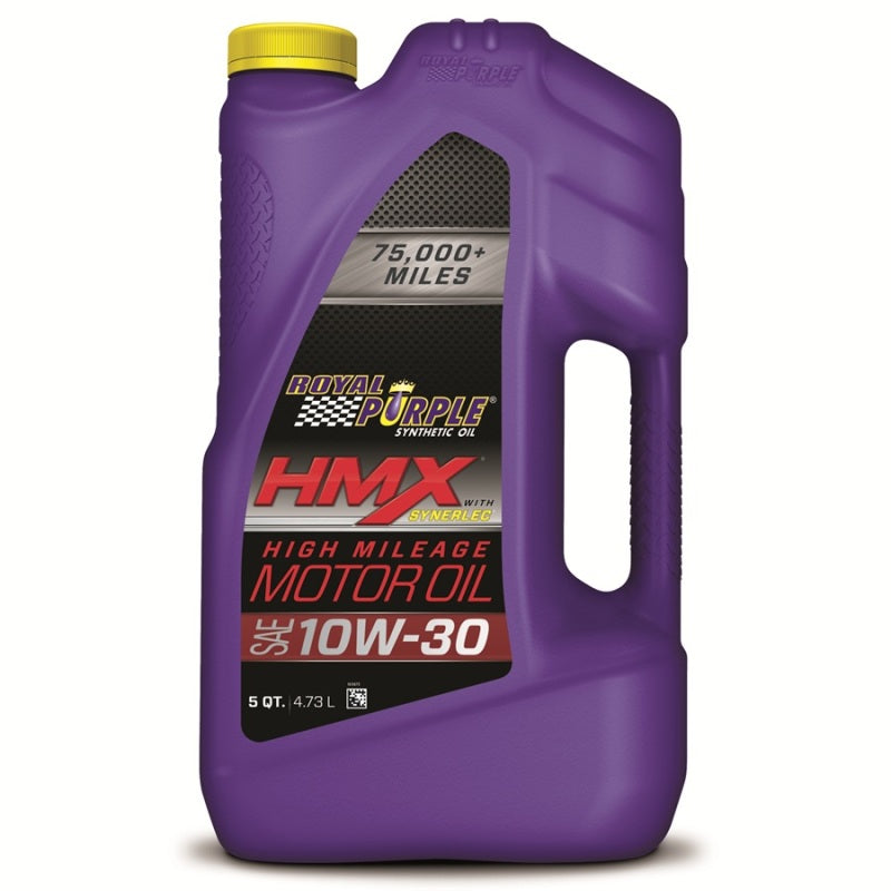 Royal Purple HMX High Mileage Synthetic Motor Oil 10W-30, 3 x 5-quart case, part number 11751