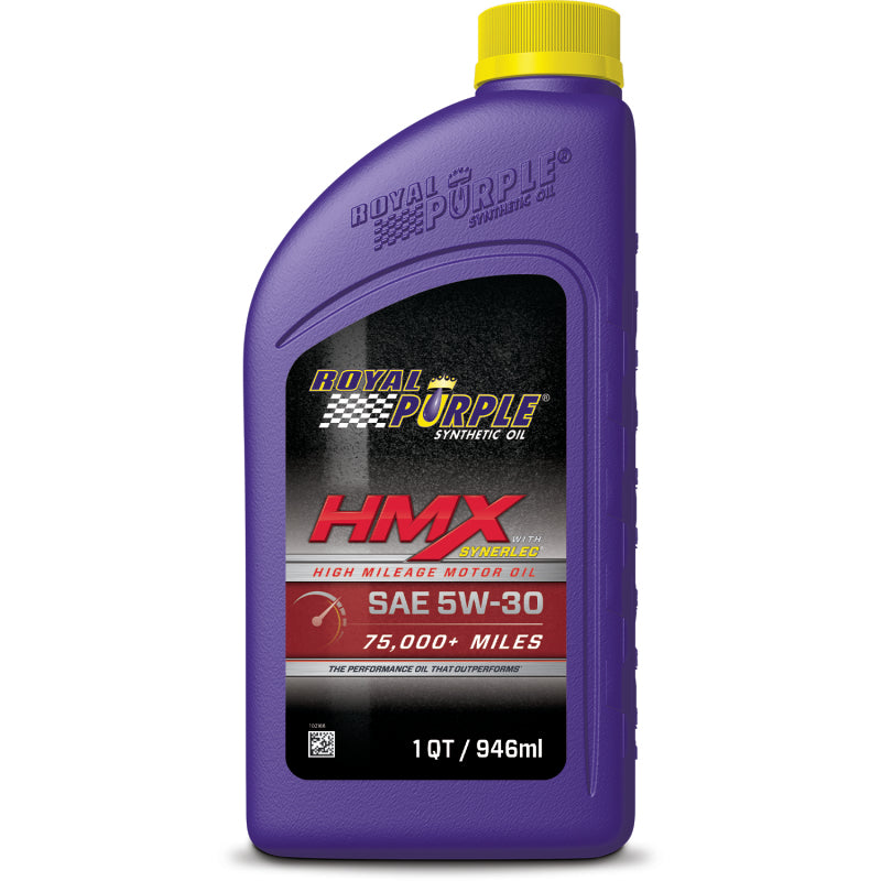 Royal Purple HMX High Mileage Synthetic Motor Oil 5W-30, 6 x 1-quart case, part number 11745