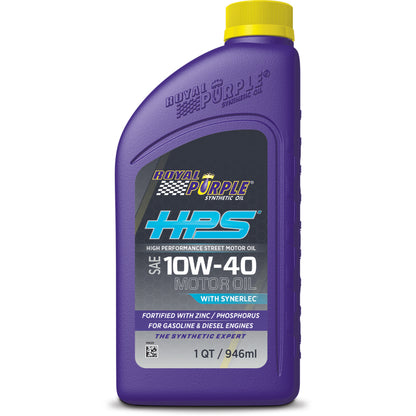 Royal Purple HPS High Performance Street Synthetic Motor Oil 10W-40, 6 x 1-quart case, part number 36140