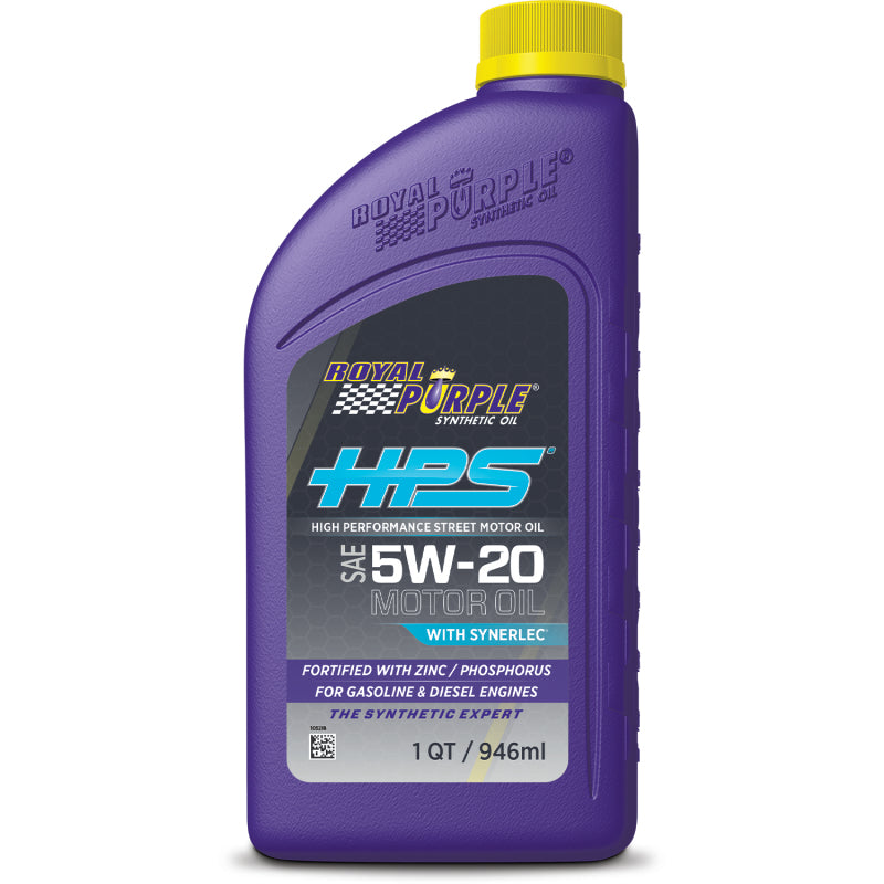 Royal Purple HPS High Performance Street Synthetic Motor Oil 5W-20, 6 x 1-quart case, part number 36520